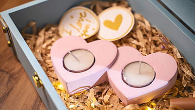 Couple Heart Diya