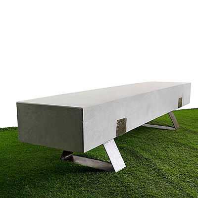 MMA Concrete Bench With Metal Leg