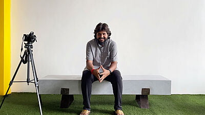 MMA Concrete Bench With Metal Leg