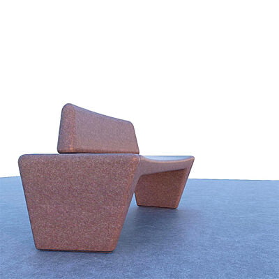 Terrazo Curvy Bench